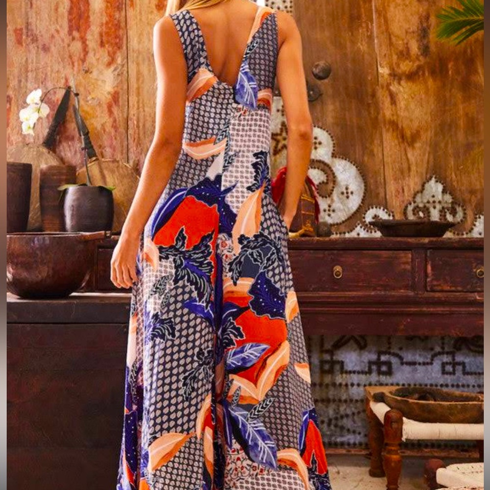 Wide Leg Boho Jumpsuit | Size XS to Small - Picture 3 of 11